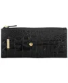 Brahmin Credit Card Melbourne Embossed Leather Wallet In Black