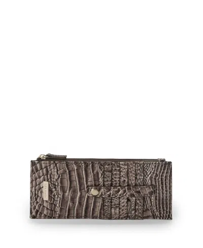 Brahmin Credit Card Melbourne Embossed Leather Wallet In Multi