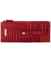 Brahmin Credit Card Melbourne Embossed Leather Wallet In Radiant Re