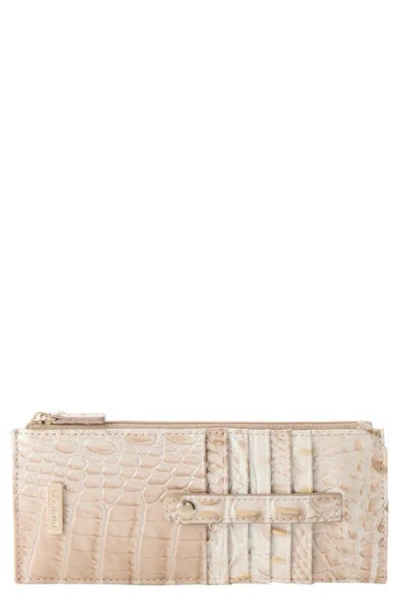 Brahmin Croc Embossed Leather Credit Card Wallet