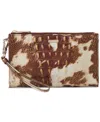 Brahmin Daisy Melbourne Embossed Leather Clutch