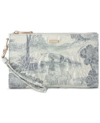Brahmin Daisy Melbourne Embossed Leather Clutch