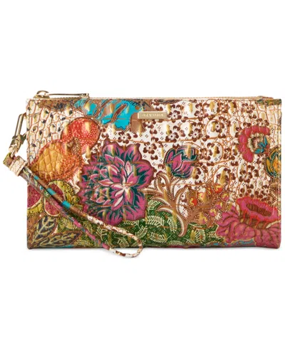 Brahmin Daisy Melbourne Embossed Leather Clutch In Marketplac