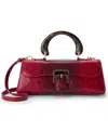 Brahmin Dayan Cassatt Medium Satchel Bag In Burgundy