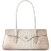 Brahmin Dayan Croc Embossed Leather Satchel