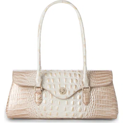 Brahmin Dayan Croc Embossed Leather Satchel