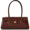 Brahmin Dayan Croc Embossed Leather Satchel