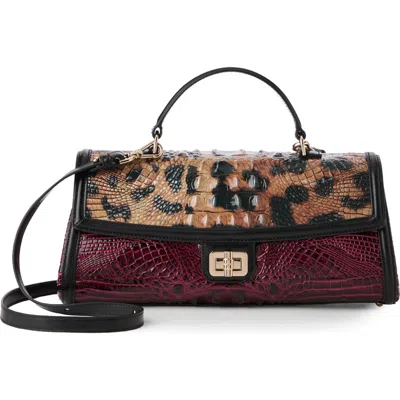 Brahmin Dayan Croc Embossed Leather Top Handle Bag