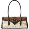 Brahmin Dayan Embossed Leather Shoulder Bag In Brown