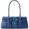 Brahmin Dayan Embossed Leather Shoulder Bag In Blue