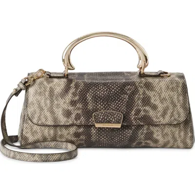 Brahmin Dayan Embossed Leather Shoulder Bag In Brown