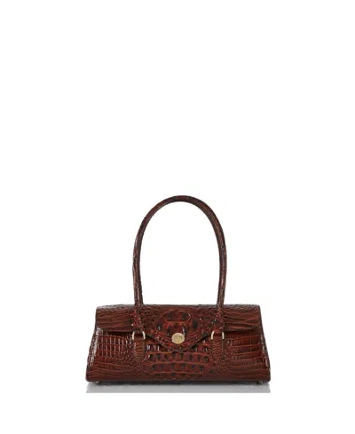 Brahmin Dayan Pomegranate Melbourne Satchel In Pecan