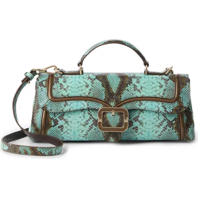 Brahmin Dayan Snake Embossed Leather Top Handle Bag