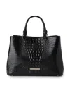Brahmin Denise Large Leather Carryall Bag In Black