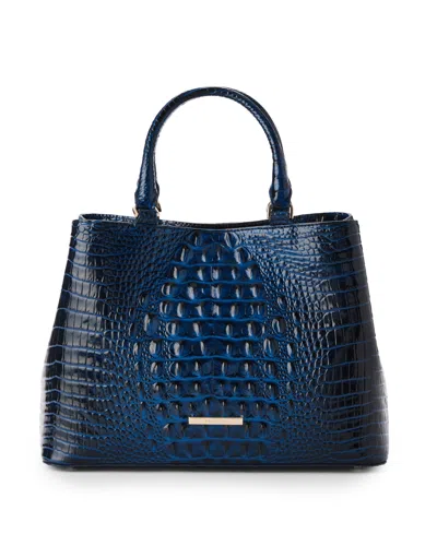 Brahmin Denise Medium Melbourne Leather Satchel Bag In Gray