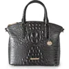 Brahmin Duxbury Croc Embossed Leather Satchel