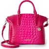 Brahmin Duxbury Croc Embossed Leather Satchel In Affection