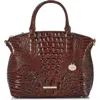 Brahmin Duxbury Leather Satchel In Pecan