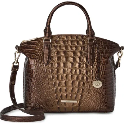 Brahmin Duxbury Croc Embossed Leather Satchel In Ganache