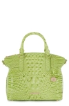 Brahmin Duxbury Croc Embossed Leather Satchel In Kiwi