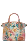 Brahmin Duxbury Leather Satchel In Starlight