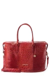 Brahmin Duxbury Croc Embossed Leather Weekend Bag In Radiant Re