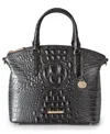Brahmin Duxbury Croc Embossed Leather Satchel