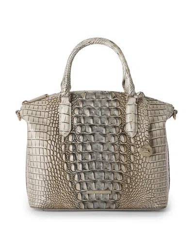 Brahmin Duxbury Leather Satchel Bag In Fossilized Melbourne Ombre