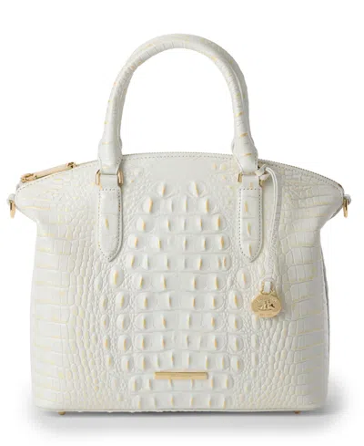 Brahmin Duxbury Leather Satchel Bag In White