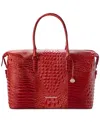 Brahmin Duxbury Croc Embossed Leather Weekend Bag In Radiant Re