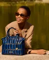 Brahmin Duxbury Melbourne Large Leather Satchel In Anchor