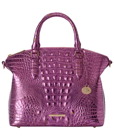 Brahmin Duxbury Melbourne Medium Leather Satchel In Purple