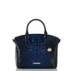 Brahmin Duxbury Leather Satchel In Anchor