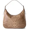 Brahmin Edie Croc Embossed Leather Shoulder Bag In Brown