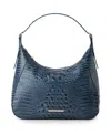 Brahmin Edie Large Alden Road Leather Shoulder Bag In Blue