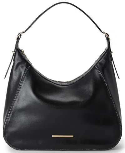 Brahmin Edie Large Zipper Hobo Bag In Black