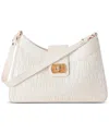 Brahmin Esme Sea Salt White Carman Leather Small Shoulder Bag In Sea Salt White