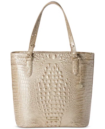 Brahmin Ezra Melbourne Large Embossed Leather Tote In Neutral