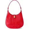 Brahmin Fallon Croc Embossed Leather Shoulder Bag