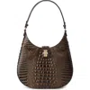 Brahmin Fallon Croc Embossed Leather Shoulder Bag