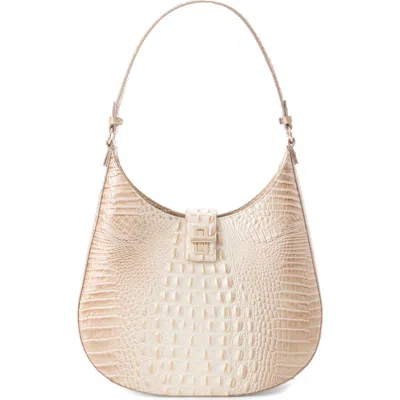 Brahmin Fallon Croc Embossed Leather Shoulder Bag