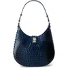 Brahmin Fallon Melbourne Medium Leather Shoulder Bag In Blue