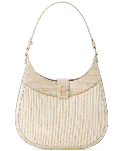 Brahmin Fallon Medium Leather Shoulder Bag In Neutral