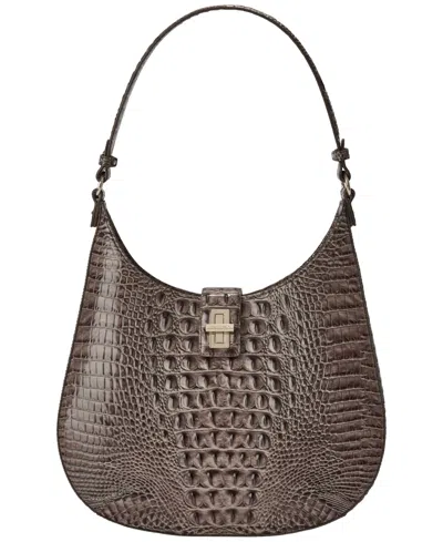 Brahmin Fallon Melbourne Medium Leather Shoulder Bag In Animal Print