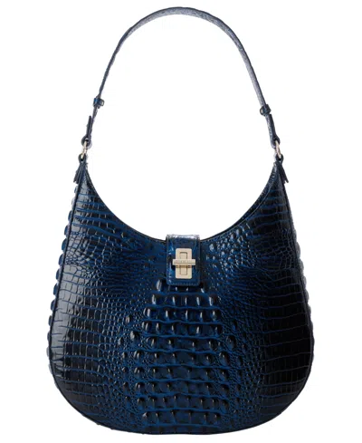 Brahmin Fallon Melbourne Medium Leather Shoulder Bag In Gray