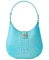 Brahmin Fallon Melbourne Medium Leather Shoulder Bag In Tropic Blue