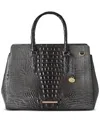 Brahmin Finley Carryall Satchel Bag In Black