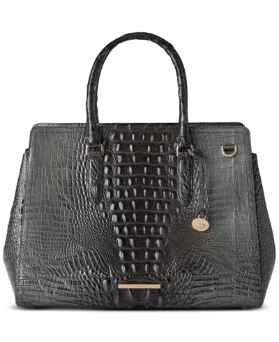 Brahmin Finley Carryall Satchel Bag In Black
