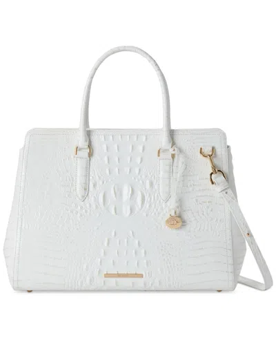 Brahmin Finley Carryall In Sea Salt White