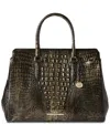 Brahmin Finley Melbourne Leather Carryall Bag In Onyx